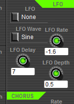 Free 4-Operator FM Synthesizer SFM4 LFO Panel
